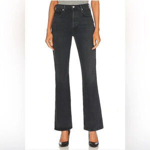 CITIZENS OF HUMANITY Sz 25 Jeans Libby Flare Button Fly Mid-Wash High Rise Denim